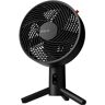 SHARPER IMAGE SPIN10 10" 3-Speed Oscillating Table Fan, Black