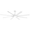 Breezary Patsy 84 in. Integrated LED Indoor Aluminum-Blade White Ceiling Fan with Light and Remote Control Included