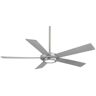 MINKA-AIRE Sabot 52 in. Integrated LED Indoor Brushed Nickel Ceiling Fan with Light with Remote Control