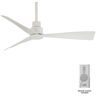 MINKA-AIRE Simple 52 in. Indoor/Outdoor Flat White Ceiling Fan with Remote Control