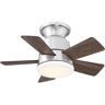 Parrot Uncle Evaluna 24 in. Integrated LED Indoor Brushed Nickel Flush Mount Ceiling Fan with Light and Remote Control