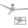 Modern Forms Lotus 54 in. LED Indoor/Outdoor Titanium Silver 3-Blade Smart Ceiling Fan with 3000K Light Kit and Wall Control