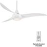 MINKA-AIRE Light Wave 52 in. Integrated LED Indoor White Ceiling Fan with Light with Remote Control