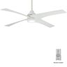 MINKA-AIRE Swept 56 in. Integrated LED Indoor Flat White Ceiling Fan with Light with Remote Control