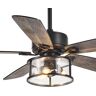 Breezary Craig 52 in. Indoor Black Ceiling Fans with Light Kit and Remote Control Included