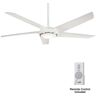 MINKA-AIRE Raptor 60 in. Integrated LED Indoor Flat White Ceiling Fan with Light with Remote Control