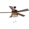 River of Goods 52 in. Indoor Oil Rubbed Bronze Max Mid-Century Modern Style Ceiling Fan with Light Kit