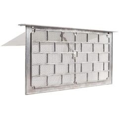Master Flow Grill Style 16 in. x 8 in. Aluminum Foundation Vent with Lintel (Carton of 12)