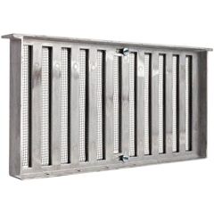 Master Flow 16 in. x 8 in. Die-Cast Aluminum Grate Style Foundation Vent in Mill (Carton of 12)