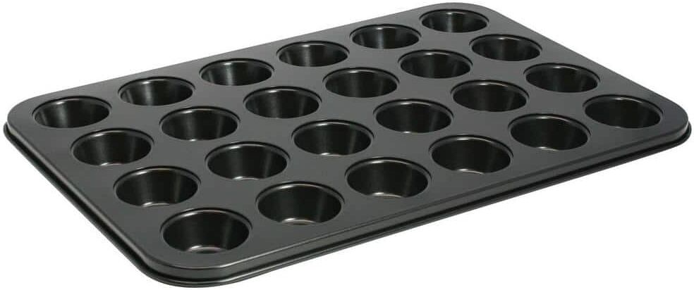 Winco 24-Cup 1-1/2 Oz. Non-Stick Carbon Steel Mini Muffin Pan