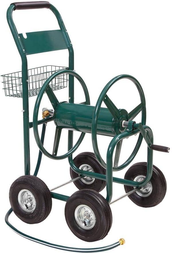 LIBERTY GARDEN 4-Wheel Hose Reel Cart with 350 ft. Hose Capacity