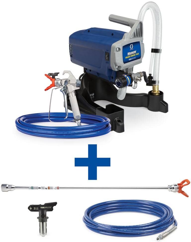 Graco Magnum Project Painter Plus Stand Airless Paint Sprayer with 20 in. Extension, 25 ft. Hose and TRU311 Tip