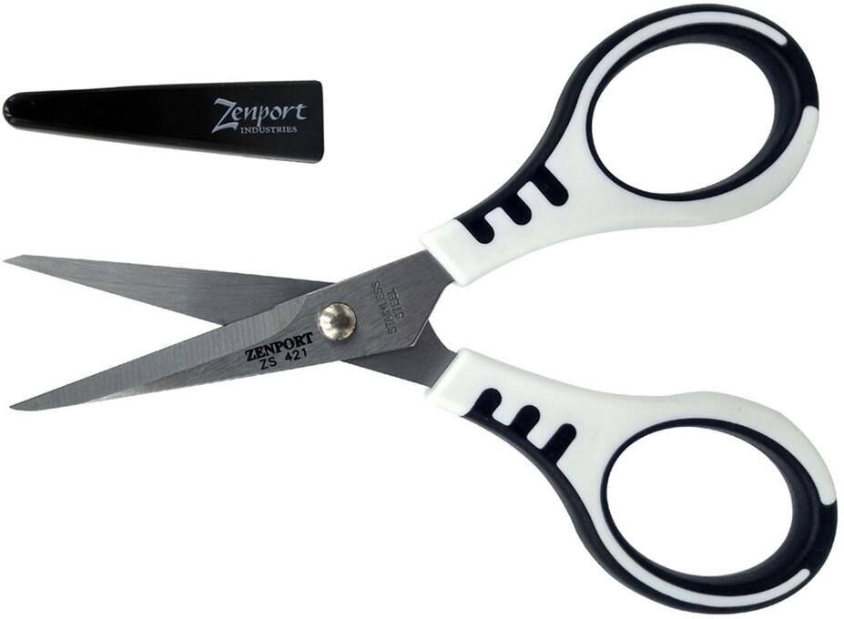 ZENPORT:Zenport 5.25 in. L Stainless Trimming Scissors, Trimmer Bee, Safety Cap (Box of 3)