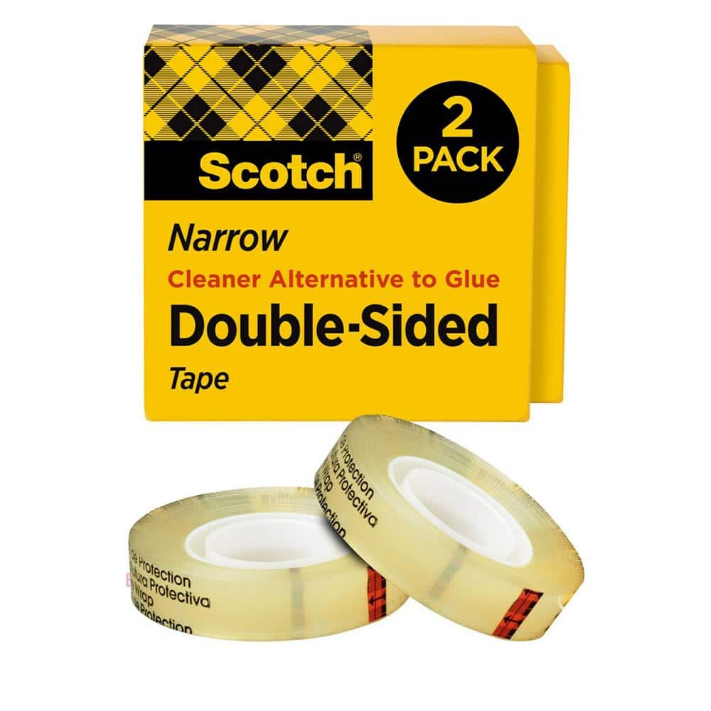 Scotch 1/2 in. x 13.8 yds. Double Sided Tape (2-Pack) (Case of 36)