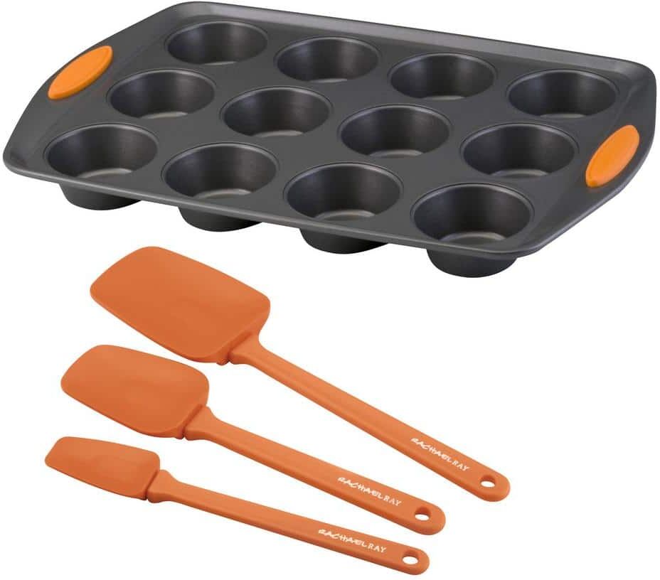 Rachael Ray Yum-o! Bakeware 4-Piece Gray Bakeware Set