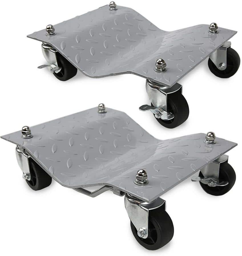 XtremepowerUS 1500 lbs. Capacity Heavy-Duty Commercial Grade Solid Steel Tire Dolly (2-Pack)