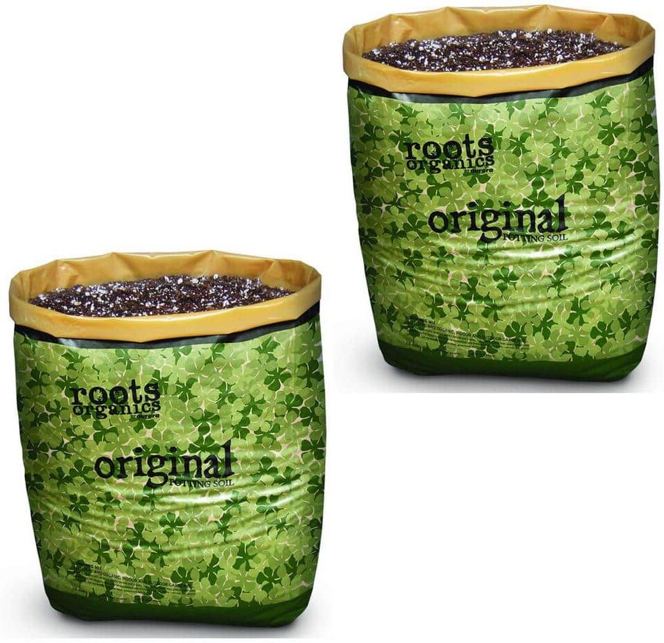 Hydrofarm Roots Organics Gardening Coco Fiber-Based Potting Soil Bags, 0.75 cu. ft. (2-Pack)