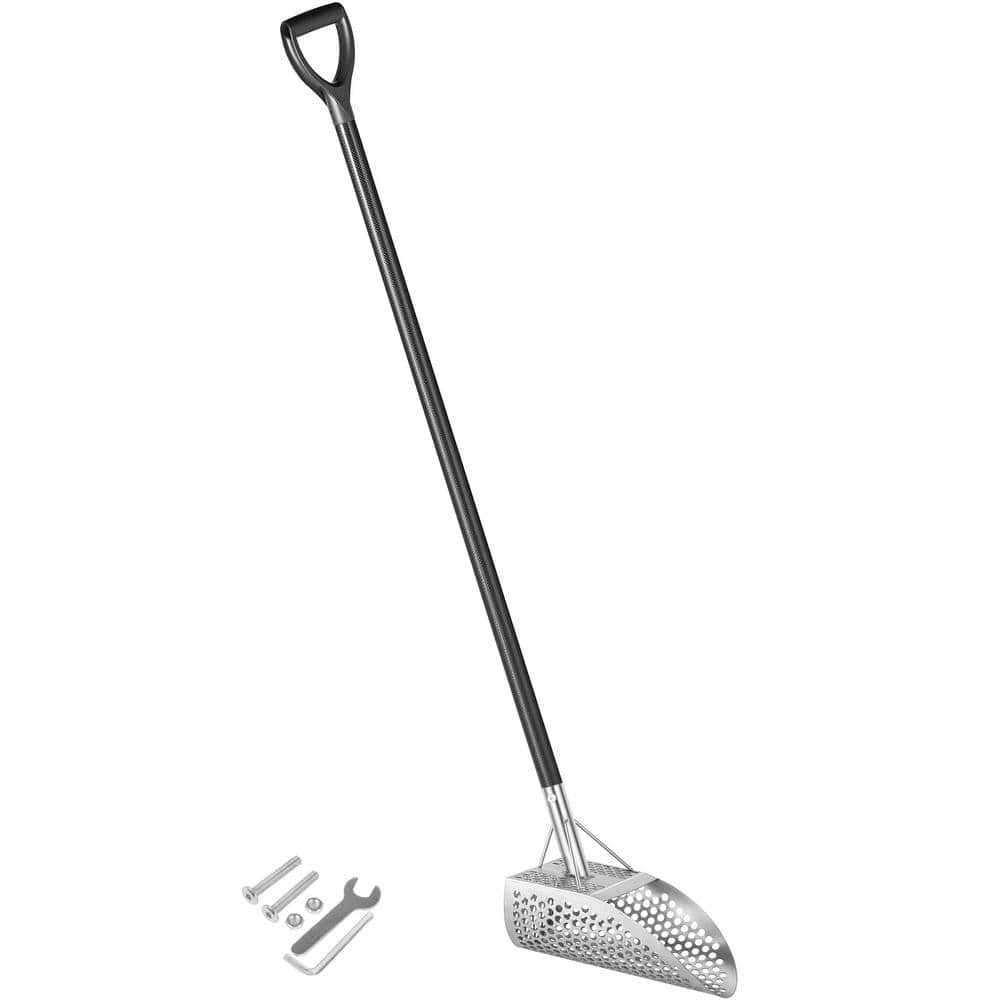 VEVOR Metal Detector Sand Scoop 45.3 in. Garden Trowel Stainless Steel Metal Detecting Beach Sand Scoop Beach Metal Scoop