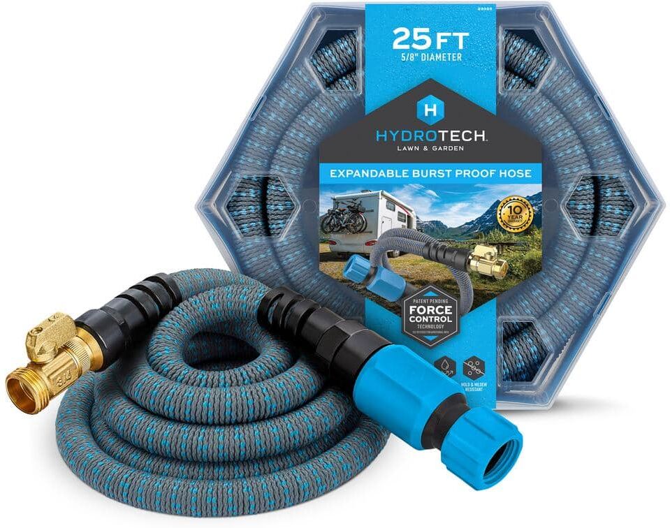 Hydrotech 5/8 in. Dia x 25 ft. Burst Proof Expandable Garden Water Hose