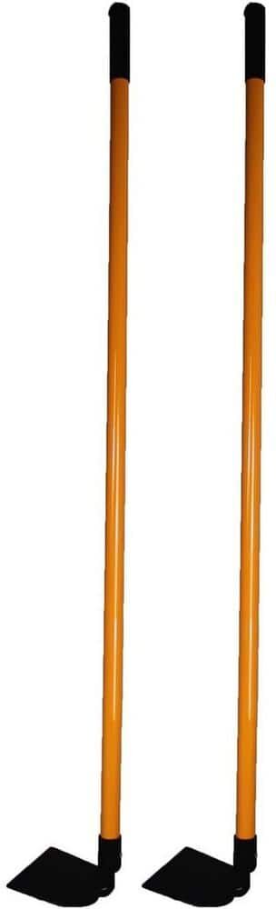 Ashman Online Ashman Garden Hoe, 60 in. Handle Length, 60 in. Fiberglass Rubber Grip Handle, Garden Hoe with Heavy-Duty Blade (2-Pack)