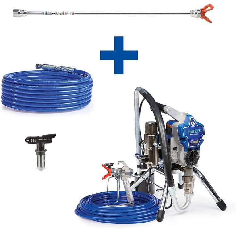 Graco Pro 210ES Stand Airless Paint Sprayer with 20 in. Extension, 50 ft. Hose and TRU311 Tip