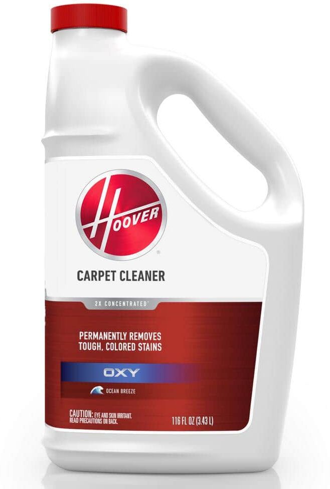 Hoover 116 oz. Oxy Carpet Cleaner Solution for Everyday Use, Carpet, Upholstery, Car Interiors, Colored Stain Remover, AH31936