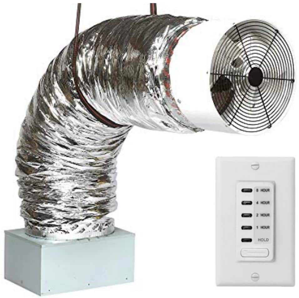 QA-Deluxe 3300 CFM Energy Efficient Whole House Fan Includes 2-Speed Wall Switch with Timer