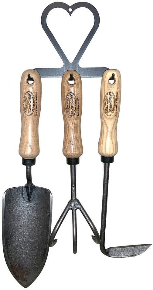 DeWit 3-Piece Garden Tool Set - Hand Trowel, Cultivator and Cape Cod Weeder with Hanger