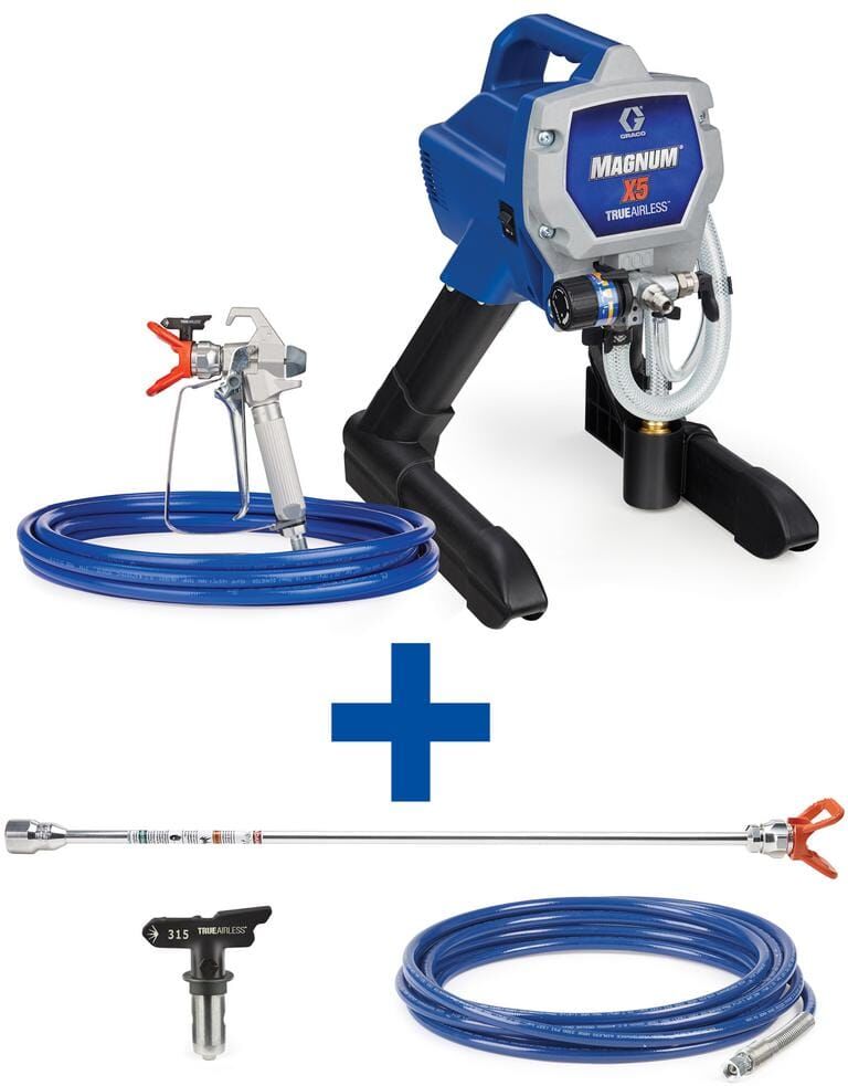 Graco Magnum X5 Stand Airless Paint Sprayer with 20 in. extension, 25 ft. Hose and TRU315 Tip