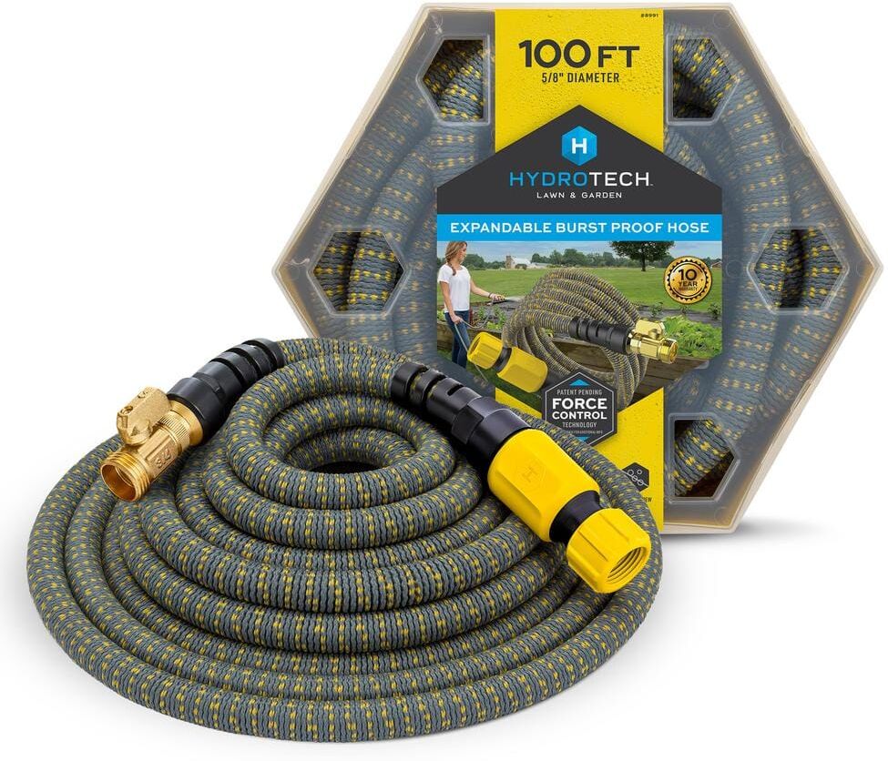 Hydrotech 5/8 in. Dia x 100 ft. Burst Proof Expandable Garden Water Hose