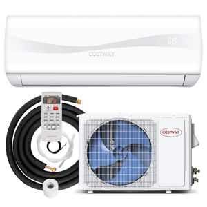 Costway 12000 (DOE) BTU Mini Split Air Conditioner Cools 750 Sq. Ft. with Heater Dehumidifier with Remote in White