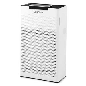 Costway Ozone Free Air Purifier w/H13 True HEPA Filter Air Cleaner Up to 1200 sq. ft, White