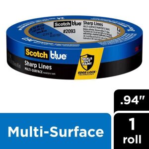 3M ScotchBlue 0.94 in. x 60 yds. Sharp Lines Painter's Tape with Edge-Lock (Case of 36)
