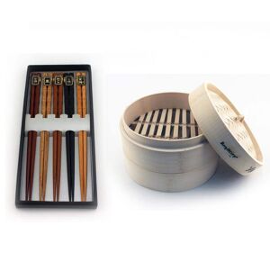 BergHOFF Bamboo 11-Piece Steamer Set with Chopsticks
