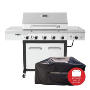 Nexgrill 5-Burner Propane Gas Grill in Stainless Steel and Black with Side Burner with Cover