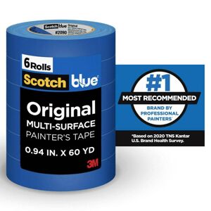 3M ScotchBlue 0.94 In. x 60 Yds. Original Multi-Surface Painter's Tape (6 Rolls)