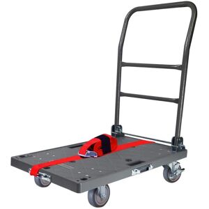 SNAP-LOC 500 lbs. Capacity DIY Easy-Move Folding Push Cart with Strap Kit and 4 in. Thermoplastic Swivel Non-Marking Casters