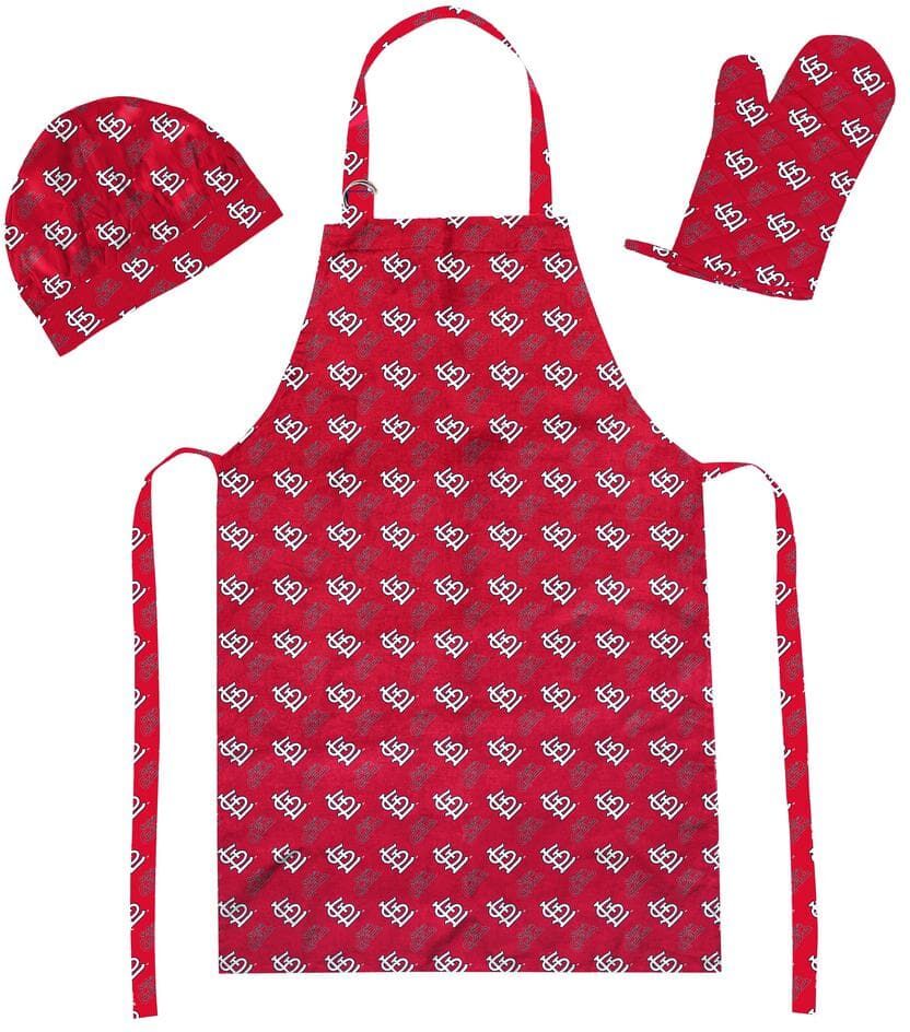 THE NORTHWEST GROUP MLB St Louis Cardinals 3-Pieces Set Apron Oven Mitt And Hat