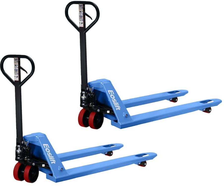 Eoslift 27 in. x 48 in. Standard M25D Manual Pallet Jack 5,500 lbs. with Polyurethane Wheels (2-Pack)