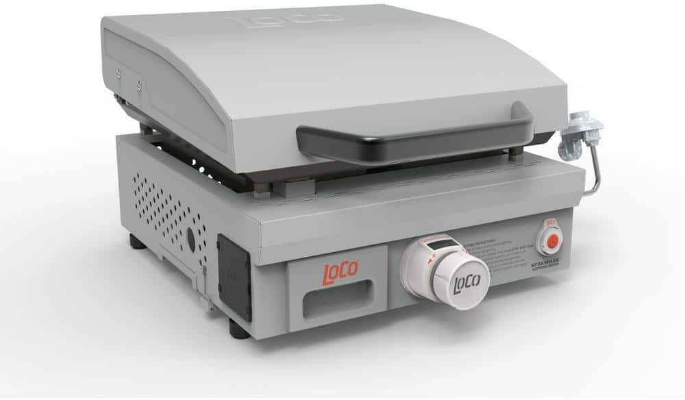 LOCO Series I 16 in. 1-Burner Portable Tabletop Digital Propane SmartTemp Flat Top Grill/Griddle in Chalk Finish