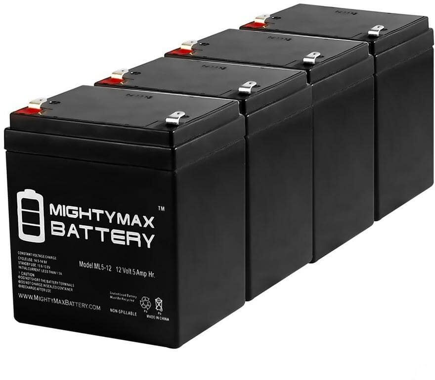 MIGHTY MAX BATTERY ML5-12 - 12V 5AH Battery for Craftsman Garage door opener model 53918 - 4 Pack