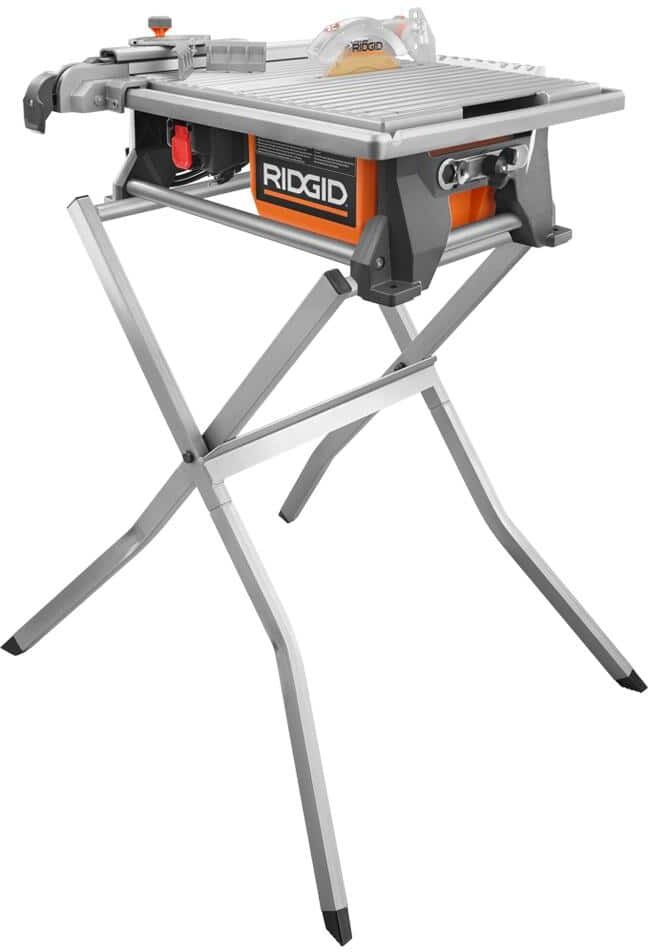 RIDGID 6.5 Amp Corded 7 in. Table Top Wet Tile Saw with Stand