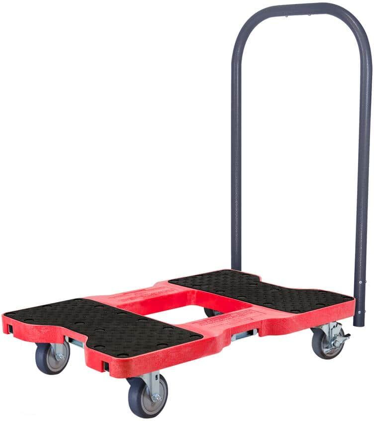 SNAP-LOC 1,200 lbs. Capacity Professional E-Track Push Cart Dolly in Red