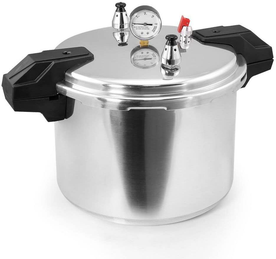 Barton 16 qt. Aluminum Stovetop Pressure Cookers Pot Quick Release Pressure Gauge With Rack