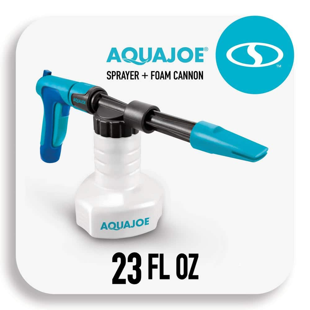 AQUA JOE 2-in-1 Hose-Powered Adjustable Foam Cannon Spray Gun Blaster with Spray Wash Quick-Connect to Any Garden Hose