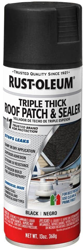 Rust-Oleum 13 oz. Black Triple Thick Roof Patch & Sealer (6 Pack)