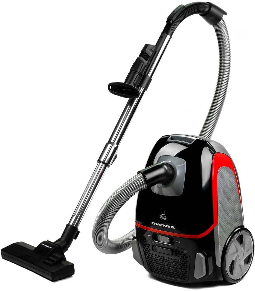 OVENTE 3-Stage Filtration Canister Vacuum with Hepa Filter, Energy-Saving Speed Control-1400-Watt (ST1600B)