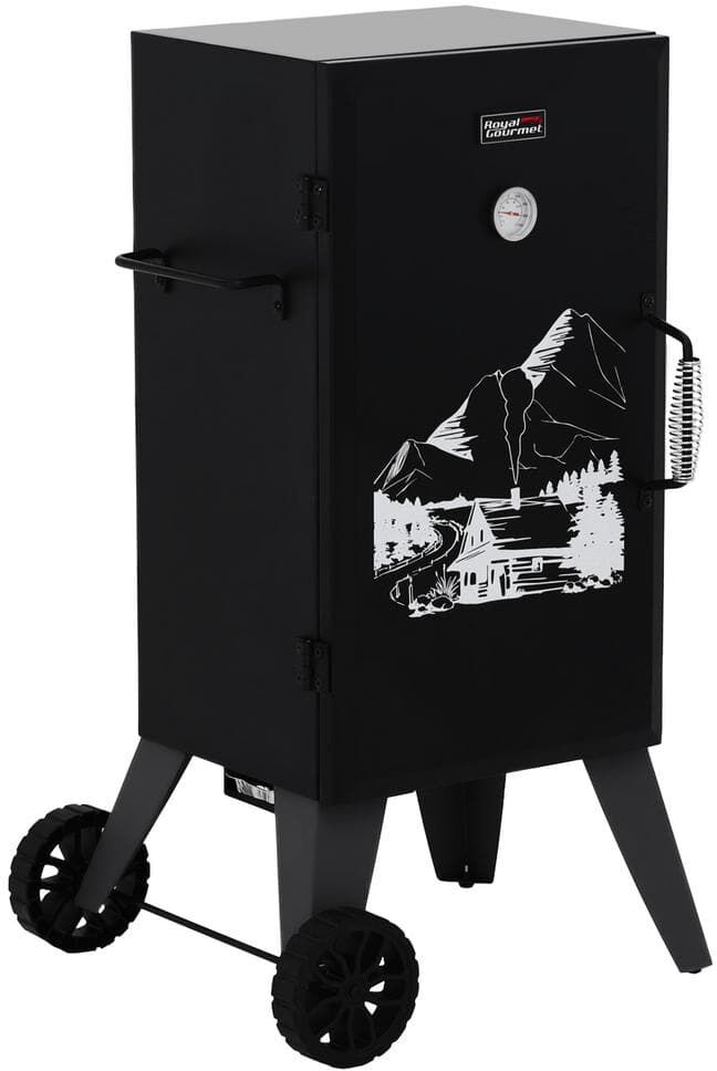 Royal Gourmet Analog Electric Smoker in Black With 3 Cooking Grates