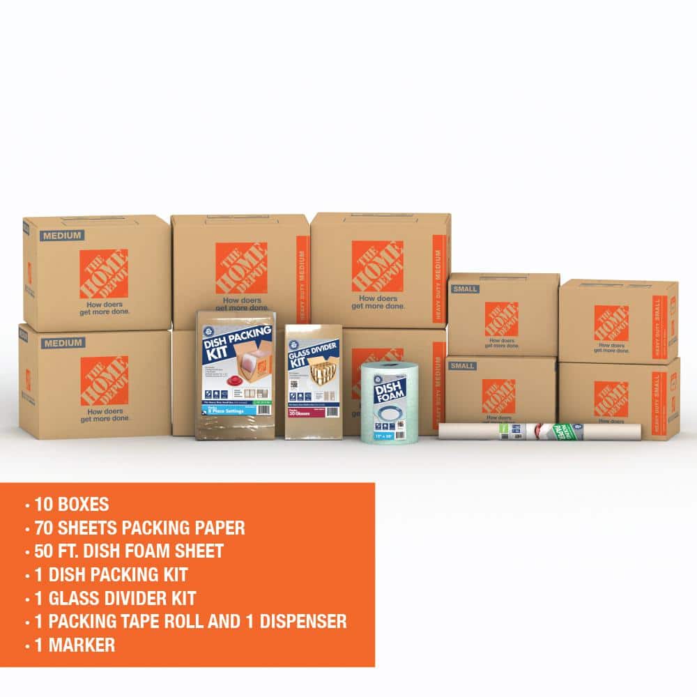 The Home Depot 10-Box Kitchen Moving Box Kit