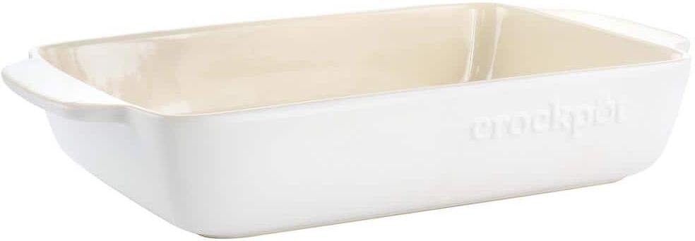 Crock-Pot Artisan 5.6 qt. Rectangular Stoneware Bake Pan in Cream